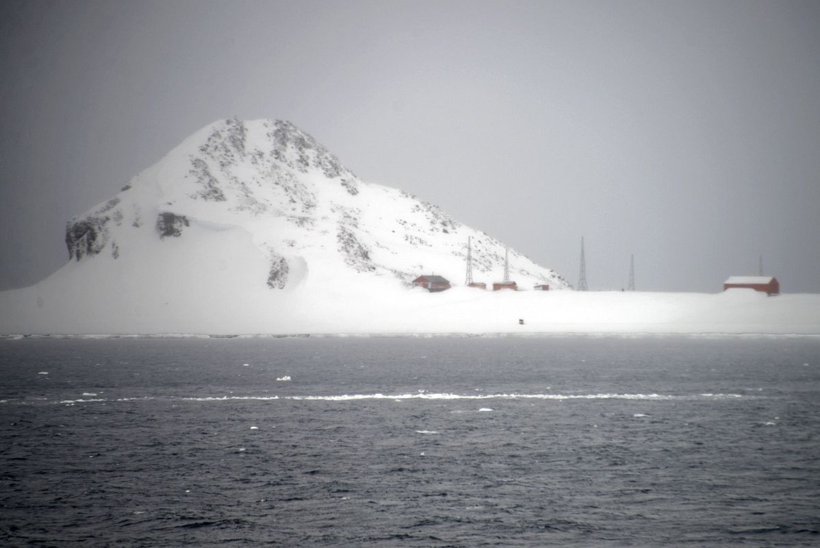 01B Sailing By A Research Station Between Aitcho Barrientos Island And Deception Island On Quark Expeditions Antarctica Cruise Ship